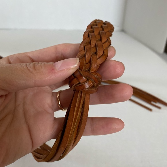Express Bohemian Brown Leather Belt size Small - Picture 9 of 16